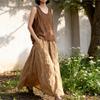 Johnature Women Skirts Summer Chinese Style Elastic Waist Jacquard Soft Female A-Line Loose Skirts