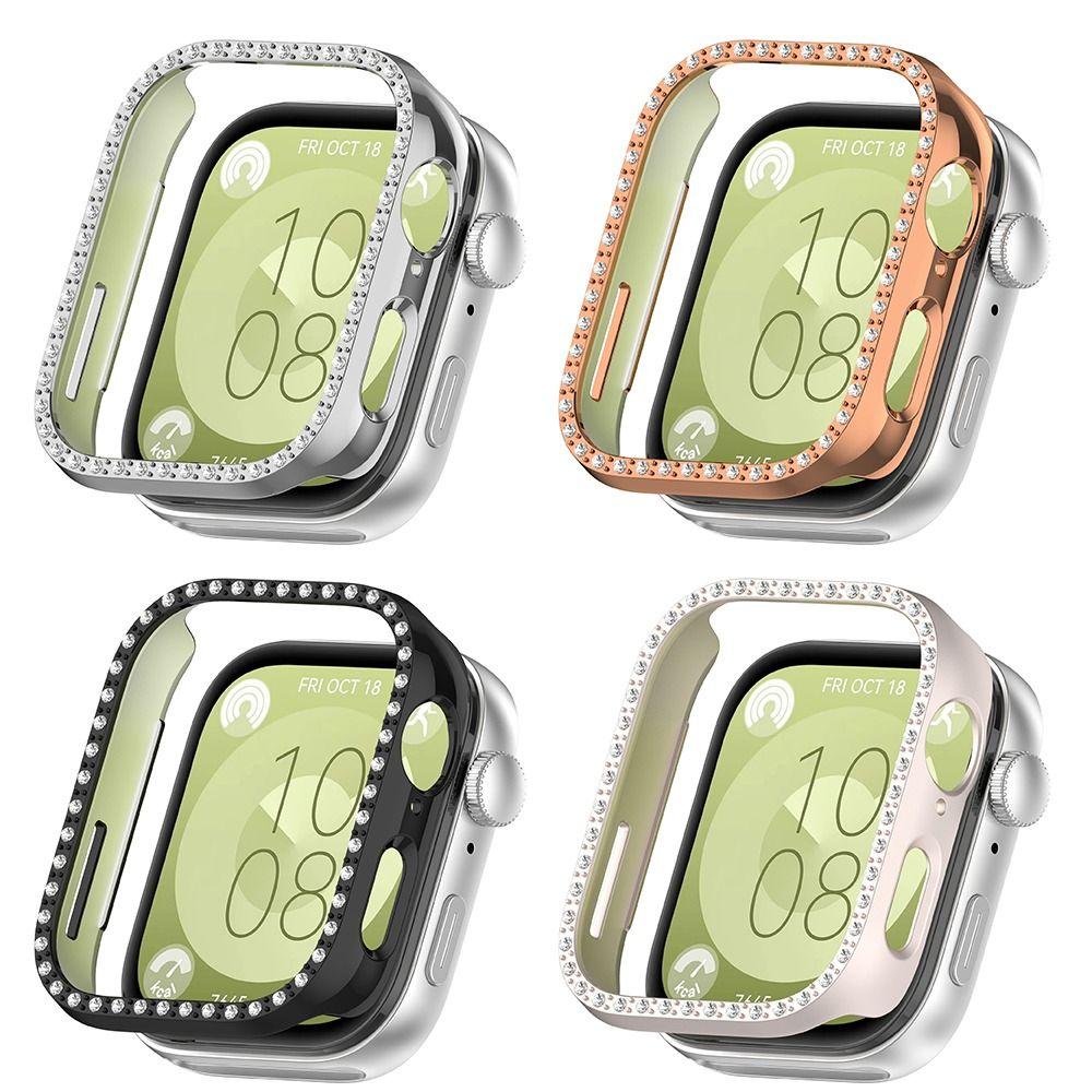 Nowy Błyszczący Diamentowy Zderzak Do Huawei Watch Fit 3 Etui Ochronne Na Ekran Odporne Na Zarysowania Obudowa Do Huawei Watch Fit 3 Smart Watch