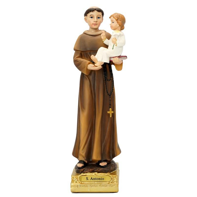 30cm Christian Virgin Our Lady Jesus Saint Antonio Resin Statue Icon Catholic Figurine Family Home Decoration Catholic Decoration