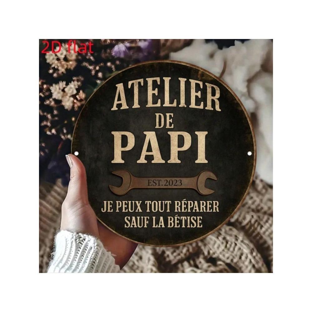 Vintage PAPI Sign Metal Wall Art Garage Decor