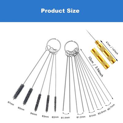 ABWR-Carburetor Cleaning Kit, 26 Wires + 20 Needles + 10 Brushes + 2 Pick, Premium Torch Tip Cleaner, Carbons Dirt Jet Remove