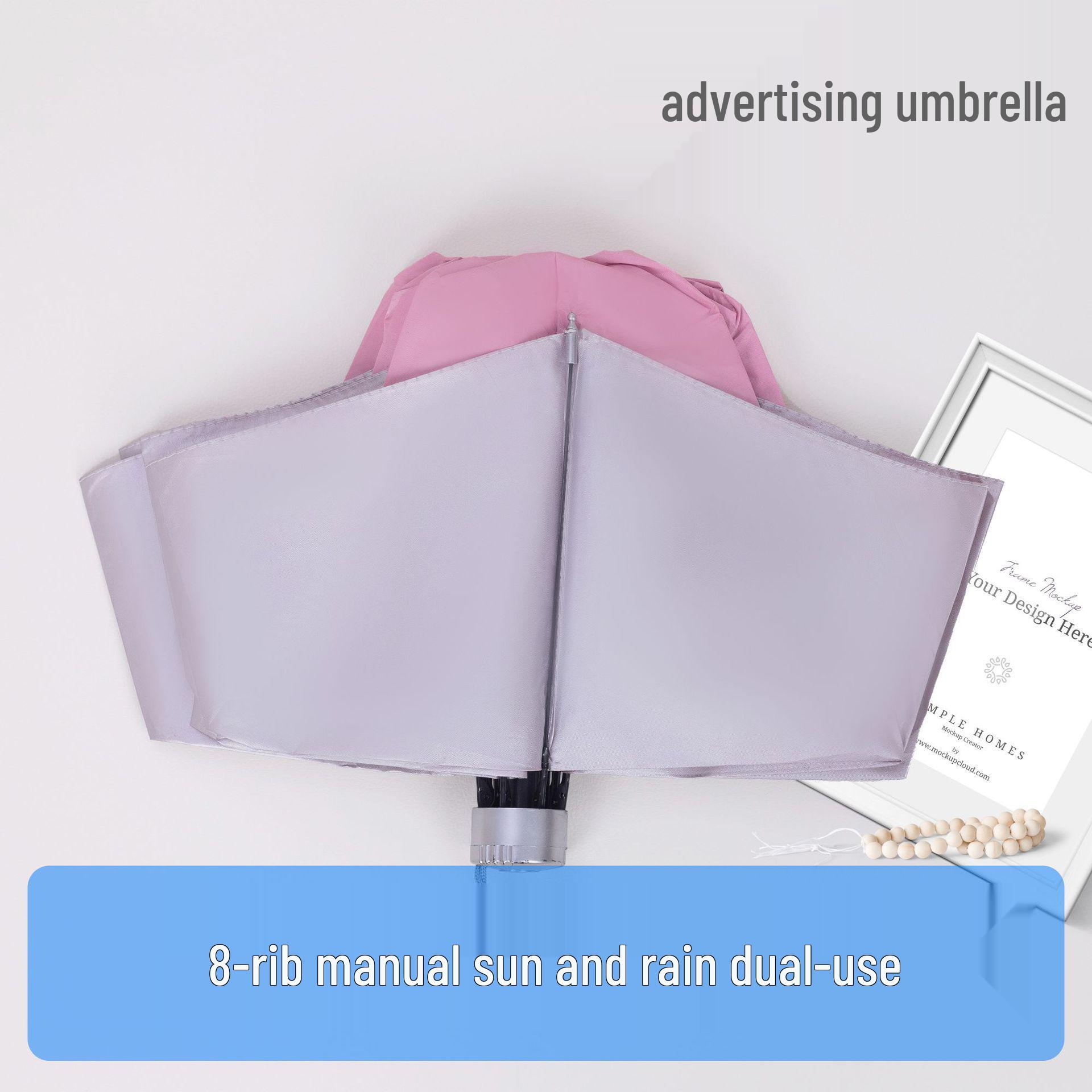 

Складаний автоматичний парасоль з індивідуальним логотипом - Персоналізований принт для сонця та дощу рожевий