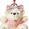 Cute Plush Bear Keychain for Women Stuffed Animal Bag Charm for Handbag Backpacks Purses Luggage Tags Accessory