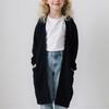 Damenmode - Farbiger übergroßer Strickcardigan mit Tasche, langer Pullover, Freizeitjacke