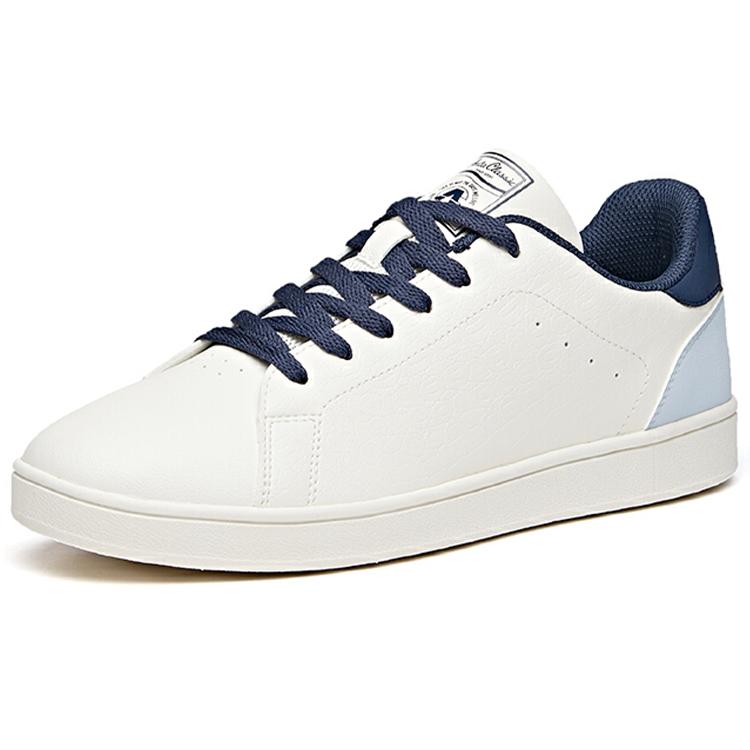 Anta Synthetic Leather Slip Resistant Abrasion Resistant Low Top Skateboard Shoes Men's White Blue 912048016-7