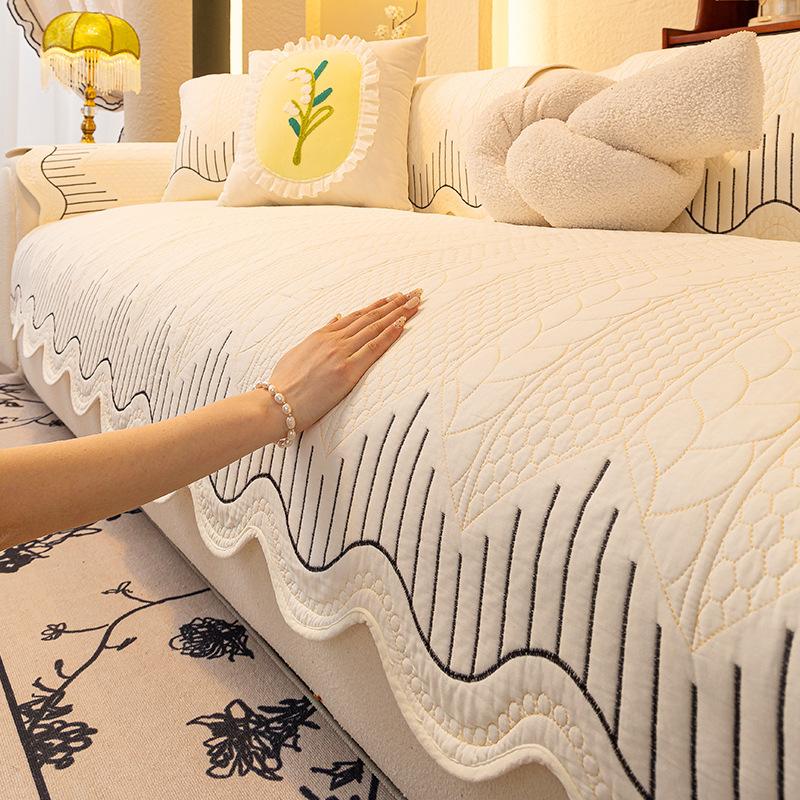 New Washed Cotton Sofa Cushion, Universal In All Seasons, Non-Slip, Simple Special-Shaped Irregular Sofa Cushion