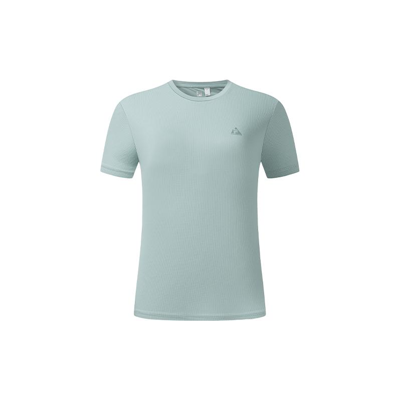 FILA Explore Moisture-Wicking Fashionable Versatile T-Shirt Women tops Gravel-Blue A11W637102FLB L