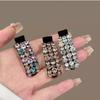 Blingbling Colorful Rhinestones Hairpin Shiny Bangs Clip Sweet Zircon Hairpin  Daily