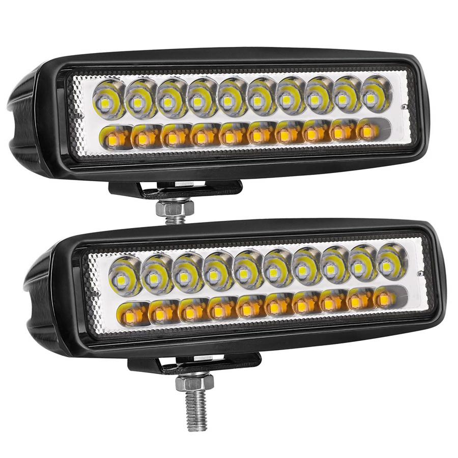 Universal 6.3 Inch Aluminum 40LED 120W 12000LM Pair 12V 24V Led Work light Combo