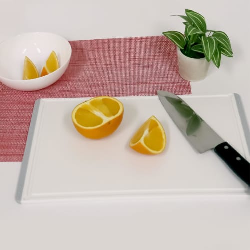 KOKUBO Antibacterial Cutting Board, Gray, Approx. 34.7 x 21.8 x 0.5 cm, Dishwasher Safe, Made in Japan, Elastomer Sheet, Rubber, Mold-Resistant, Styli