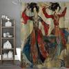 Asian Beauty Dancing Shower Curtain, Bathroom Decorative Shower Curtain, Waterproof Shower Curtain with Hooks