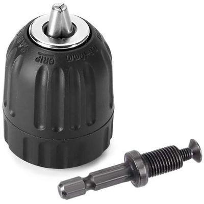 1 Stück 0,8-10 mm schlüsselloser Bohrfutter 1/4" Sechskant-Schaft Schnellverbindung Schnellwechsel-Adapter Stahl 3/8" bis 24UNF Gewinde