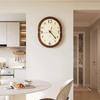 Modern Home Decor Wall Clock Living Room Decoration Simple Cream Style Wooden Silent Clock