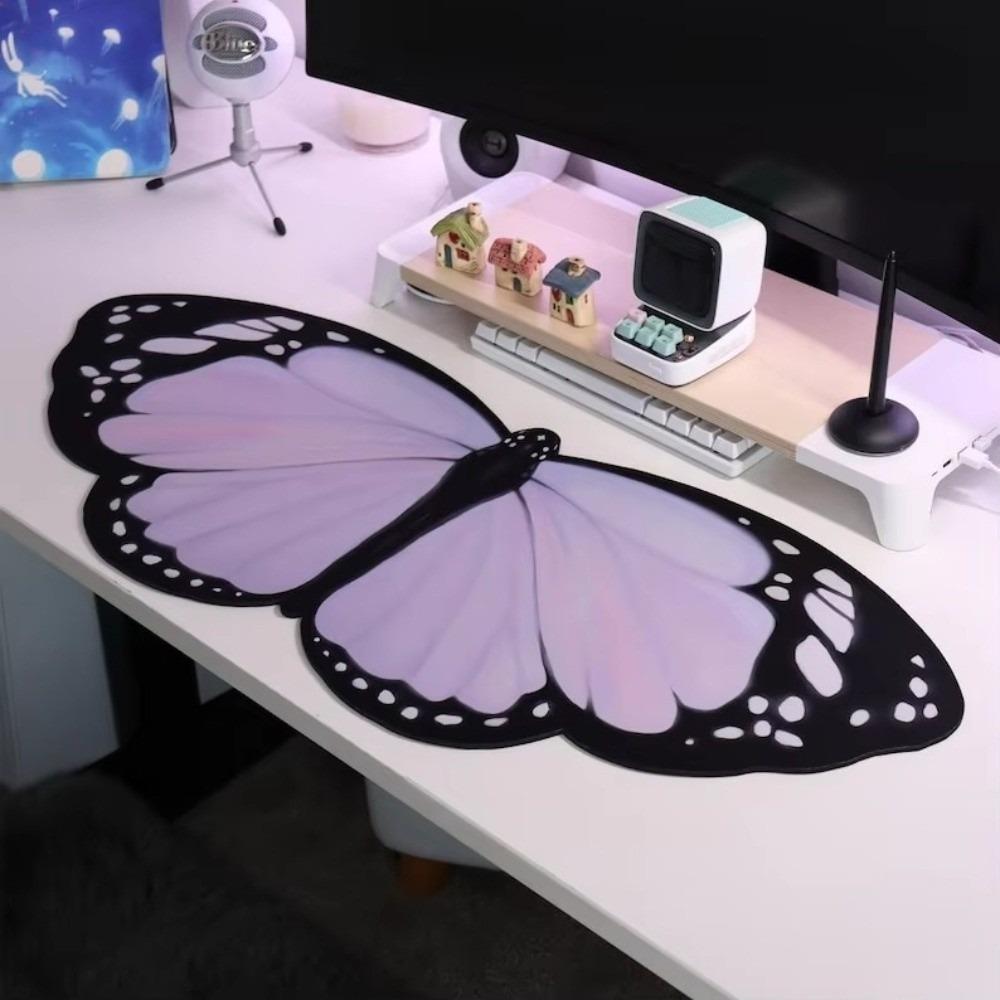 Decoration Butterfly Shape Butterfly Deskmat Wear-resistant Anti Slip Butterfly Mouse Pads Desk Pad Home