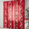 Christmas Theme Printed Curtain Blackout Rectangle Decorative Fabric Living Room Bedroom