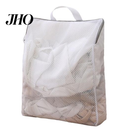 Shoe Wash Bag Mesh Washing with Handle Large Capacity Foldable Zippered Underwear Clothes Laundry Travel Garment Pouch