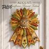 Dekorative Kranzherstellungszubehör 12-Monats DIY Türhänger Nähset, Stoff Patchwork Muster und Eingangsbereich Wandbehang Ornamente Saisonal