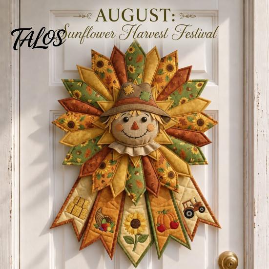 Dekorative Kranzherstellungszubehör 12-Monats DIY Türhänger Nähset, Stoff Patchwork Muster und Eingangsbereich Wandbehang Ornamente Saisonal