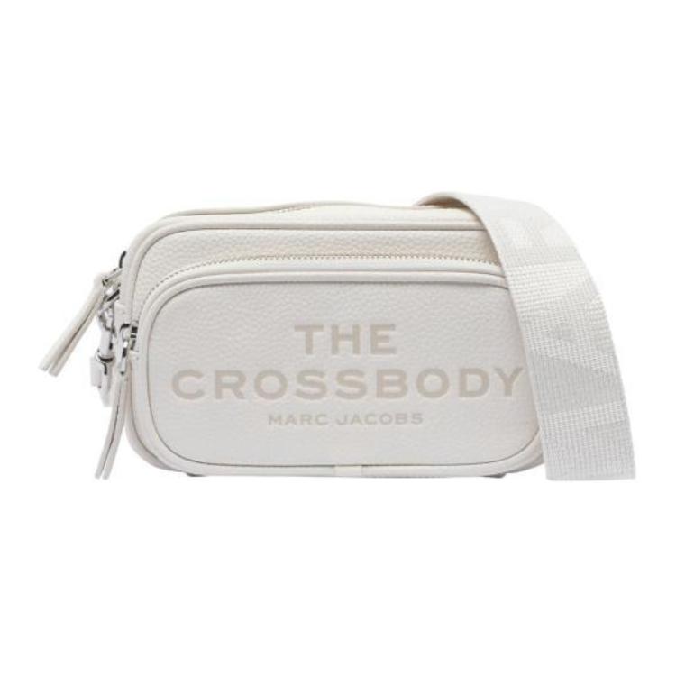 Marc Jacobs Leather Crossbody Bag Cotton Women Shoulder_bags White 2S5HCR002H02-137 Basic Set BagDust Bag 21900₽
