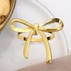 6 Pcs Gold / Silver Bow Napkin Ring Luxury Serviette Ring Napkin Buckle  Thanksgiving Easter
