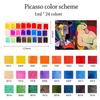 Pigmentos de Acuarela de Plástico 24 Colores Acuarela Sólida Pigmento Sólido Portátil Amigable para Principiantes