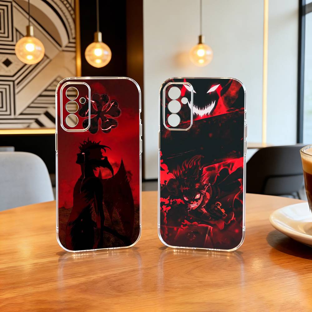 Black Clover A-Asta Cool Phone Case For SamsungA10,12,20,21S,30,31,40,50,51,52,70,71 Transparent Cover