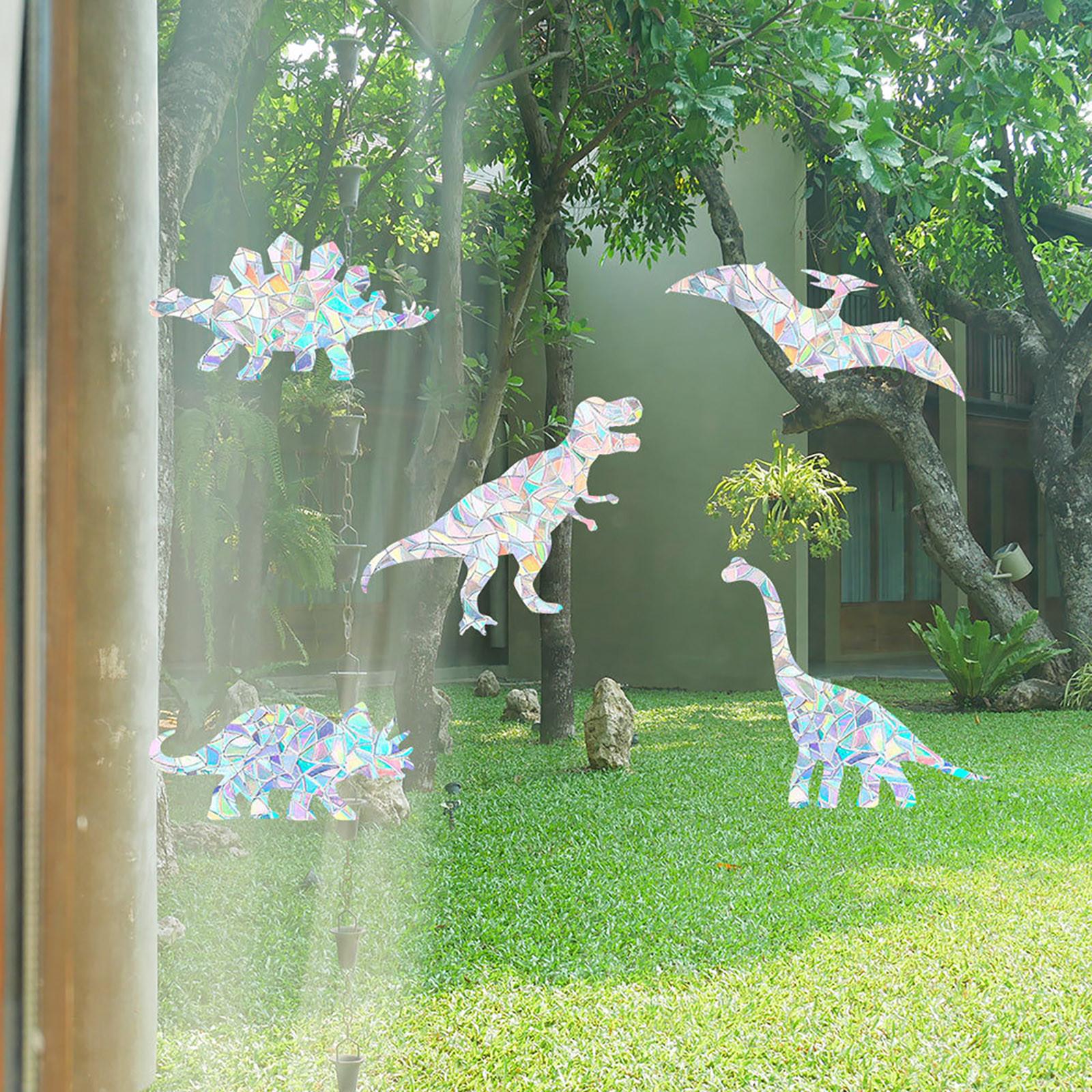 Crash Window Sticker To  Birds From Window Collision Non Adhesive Dinosaur Sticker One Size