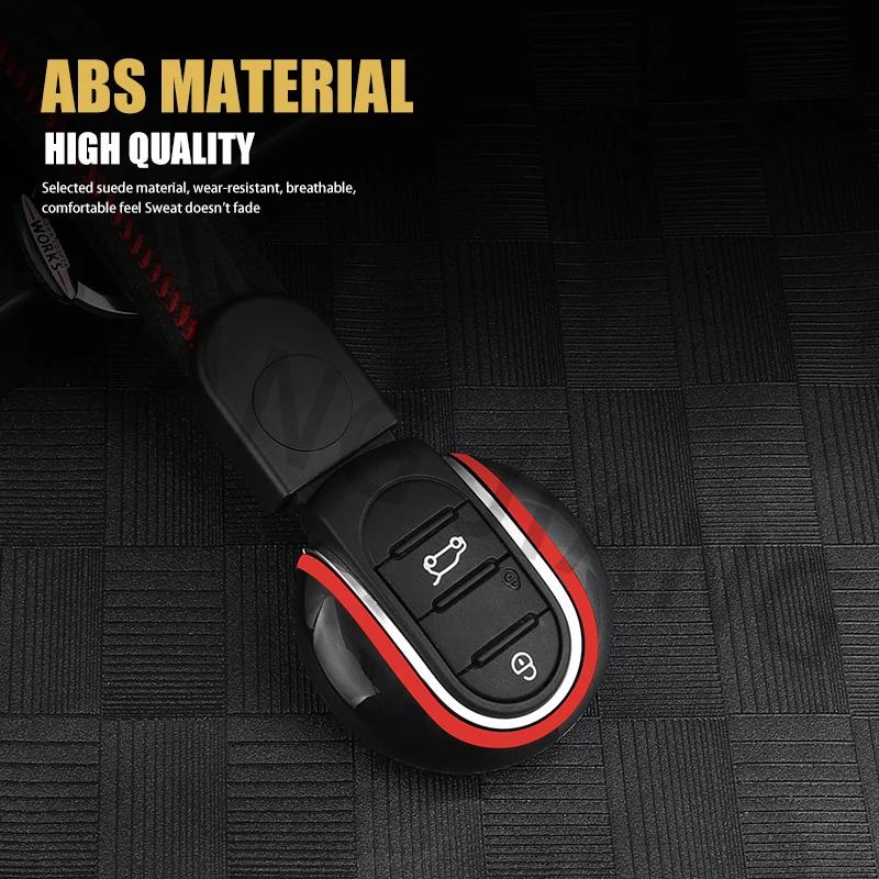 Car Key Case Cover Chain Shell Decorative Protection Fob Holder For Mini Cooper F54 F55 F56 F60 One D S Clubman Accessories