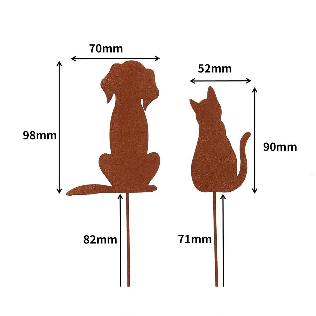 2024 Rusted Animal Silhouette Garden Flower Pot Decoration for Outdoor Courtyards and Grasslands