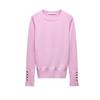 Fall and Winter New Women's Clothing Cuff Four Buttons Plain Stitch Basic Round Neck Long Sleeves Knitwear Tops 8851170