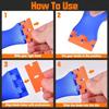 No-Scratch Cleaning Scraper Tool Wall Paint Scraper with Plastic Razor Blades Window Glass Adhesive Decal Remover Kit 13/32Pcs