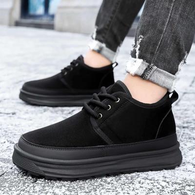 Men's Winter Snow Boots - Thick Sole, Velvet Lining, Casual Cotton, Comfortable Warm Work Shoes