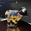 Cute Animal Cow Table Lamp Mini Cow Night Light with Chargeing Port Portable Bedside Table Lamp for Living Room Bedroom, Dormitory Office(Multicolor)