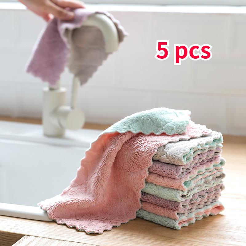 Super Absorbent Microfiber Kitchen Dish Cloth High-efficiency Tableware Household Cleaning Towel Kitchen Tools