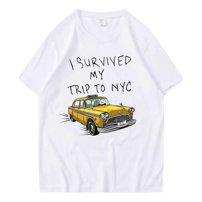 Divertida Camiseta Estampada Con Texto ?i Survived My Trip T S
