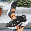 Cross Border Plus Sandals for Women, New Thick Soled Velcro Sandals, European and American Style Hollow Out Breathable Sports Sponge Shoes Wholesale