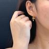 Bowknot Tassel Earings Stud New In Antique Golden Crafts Irregular Tassel Small Gold Bean Earrings for Women Wedding Jewelry