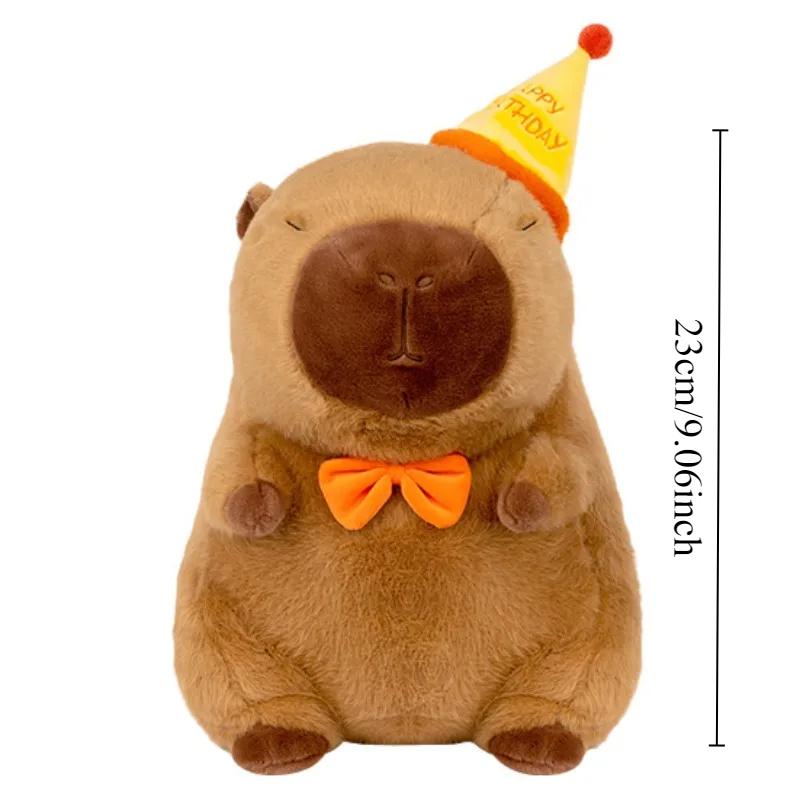 Hamburg Capybara Plush Toy Fluffty Kawaii Plushie Doll Simulation Capibara Anime Cute Stuffed Animals Soft Plush Gift Kid Toys