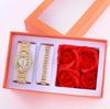 Popular Ladies Watch Fashion Casual Roman Numeral Quartz Set Full Diamond Bracelet Fashion Watch