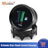 Car 52mm Fuel Gauge With Led Light Digital Fuel Meter Level Gauge Electronic Display Automotive Gauge Universal 240-33 Ohm