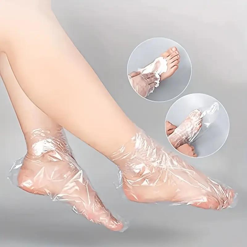 100Pcs Disposable Foot Covers - Soft & Comfortable Plastic Shoe Covers for Daily Use, Foot Care & Shoe Try-On Protection, HygiFoot Protection