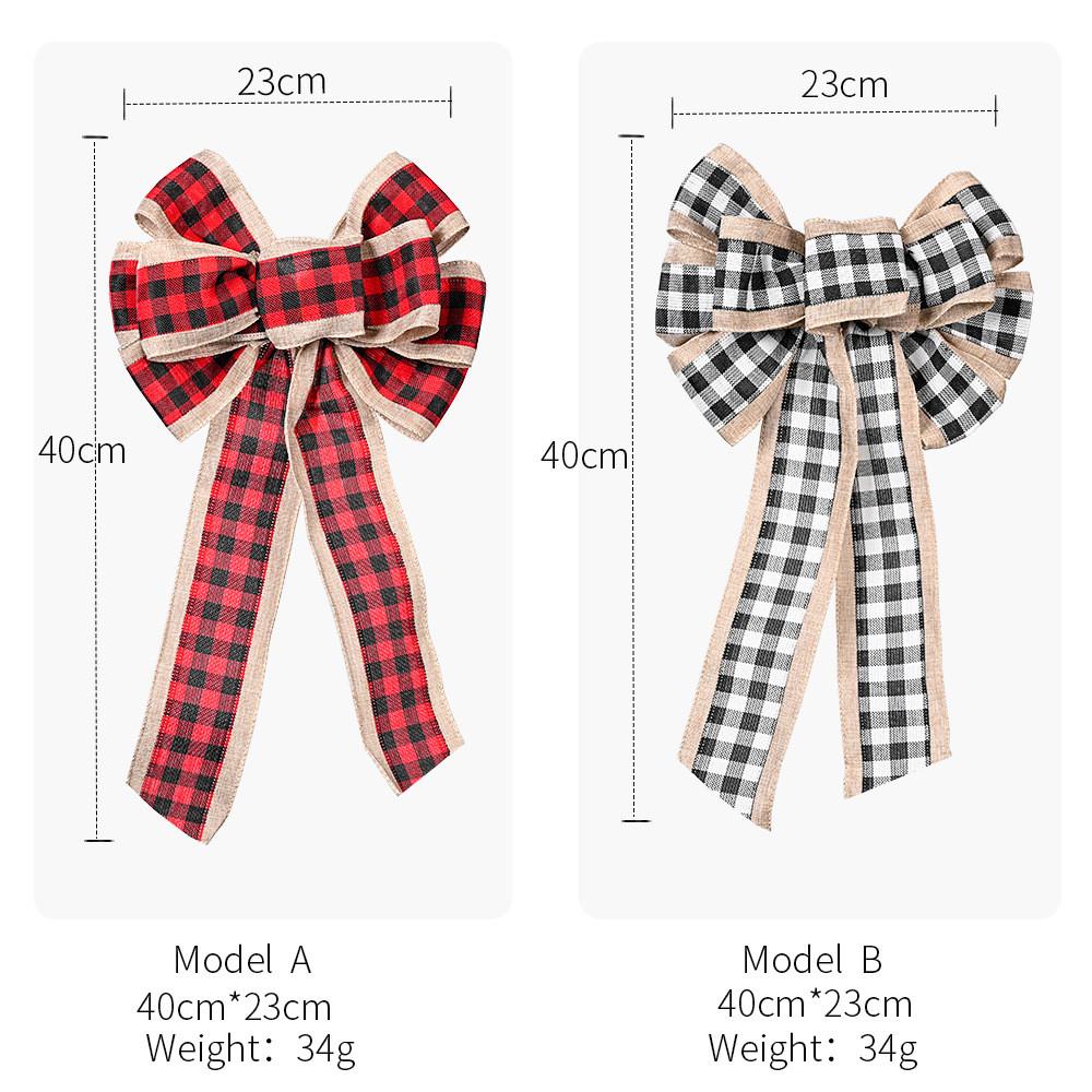 Tricolor Elegant Christmas Bow Made From Fabric For Festive Cheer Holiday