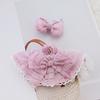 Doll Clothes for 17cm La Bubu 2-Piece Set Hair Clip Floral Dress Outfit Floral Hairpin Doll Accessory