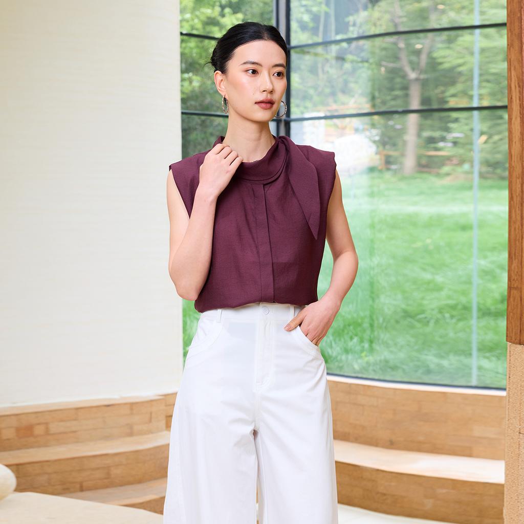 Design Sense Temperament Sleeveless Shirt for Women's Summer Commuting