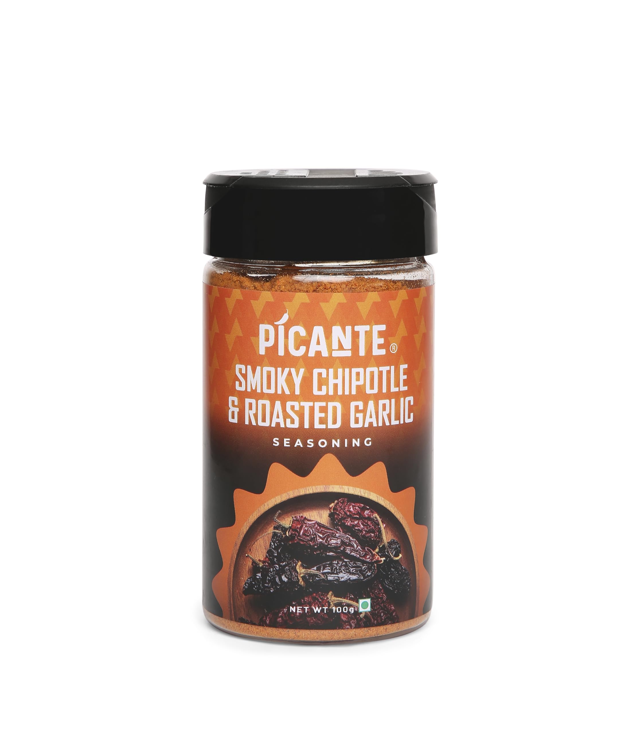 Picante Smoky Chipotle & Roasted Garlic Seasoning, Powder Spice Blend for Mexican Food | Buritto | Seafood | Veggies | Snacks | Tacos, 100g