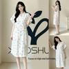 Summer Cotton Gauze Bathrobe and Skirt Pajamas
