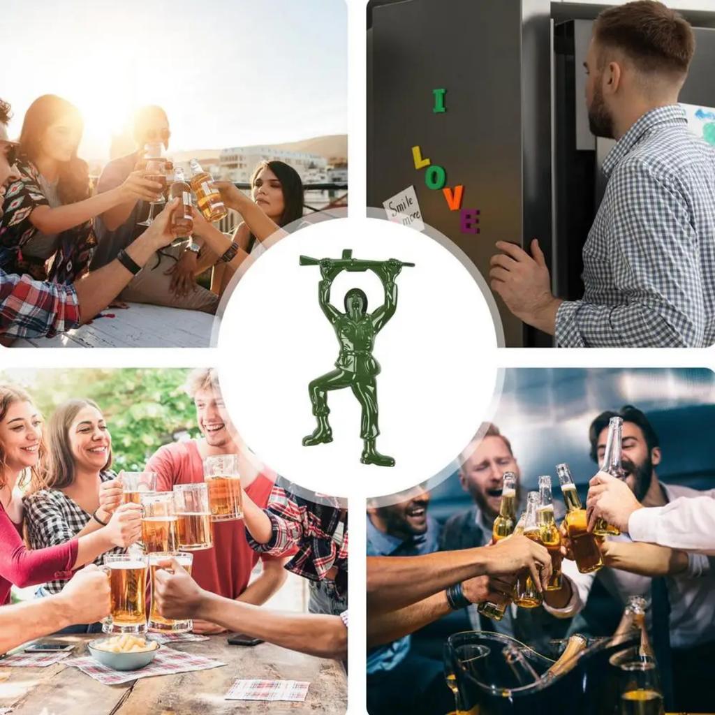 Green Soldier Bottle Opener Army Man Bottle Opener Unique and Soldier Shaped Beer Opener Funny Bottle Opener Metal Bottle Opener
