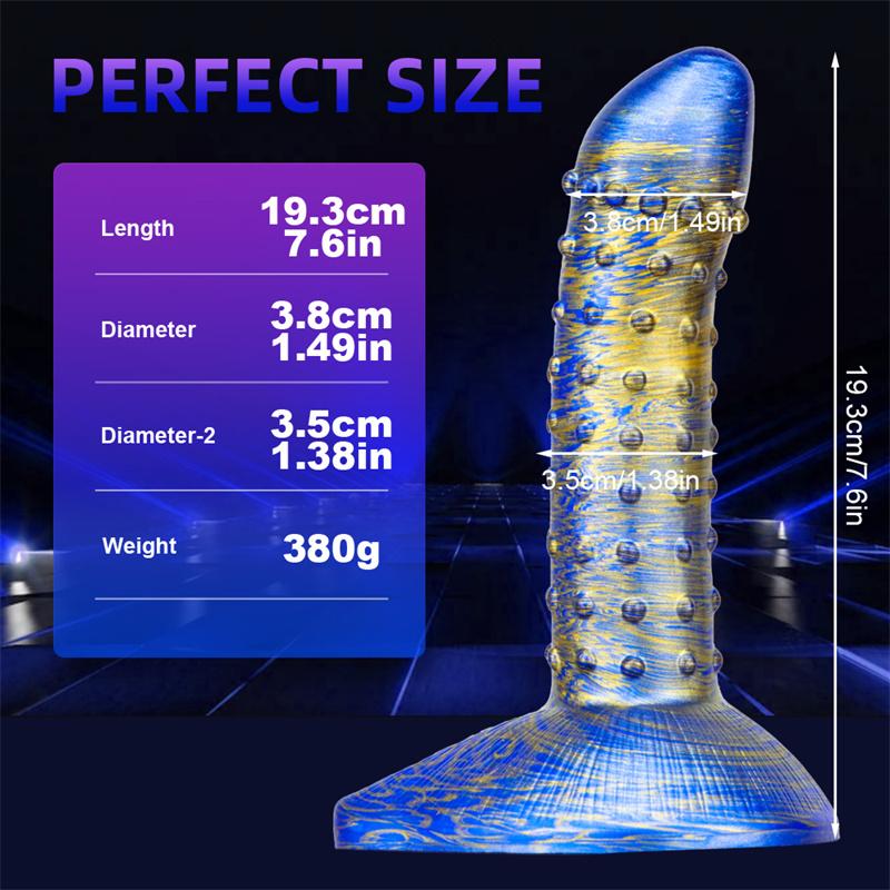 Female Soft Dildo Masturbator Oversized Alien Mixed Color Simulation Dildo Adult Supplies