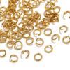 100pcs PVD Gold Plated Stainless Steel Open Jump Rings Connectors for DIY Jewelry Making Split Ring Jewelry Findings Accessoires
