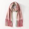 Gradual Change Splicing Women Autumn and Winter Thickened Warm New Imitation Cashmere Fringed Scarf Versatile Fashion Cold Scarf